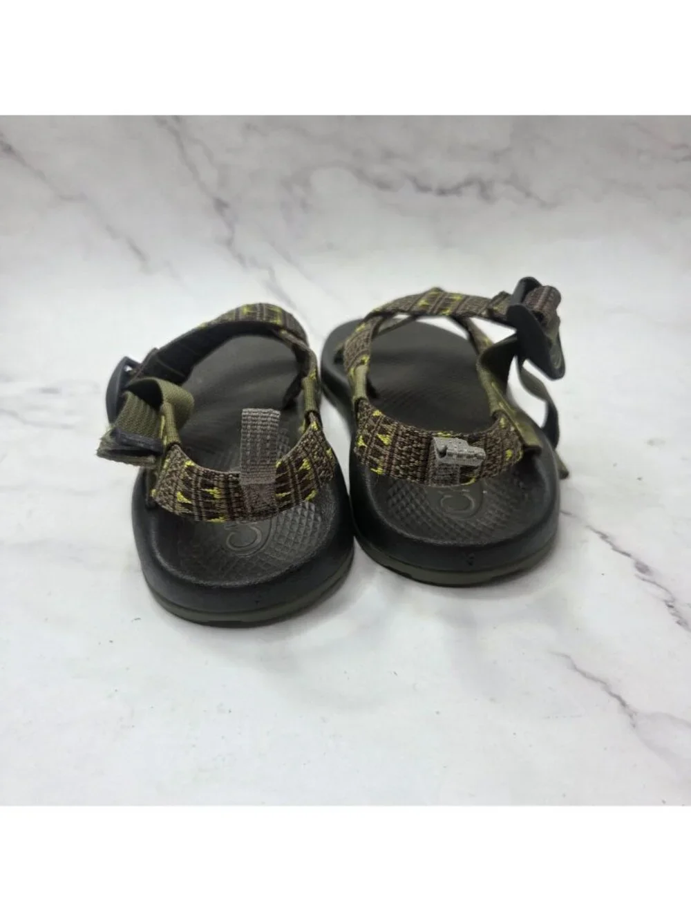 Chaco Z1 Ecotread Green Hiking Sandlas Canvas Straps Waterproof Youth 3
